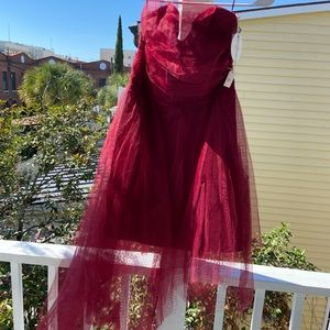 Luxxel fashion dress in color wine